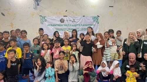 Mahasiswa Beasiswa Cendekia Baznas  Unissula,  gelar Pesantren 1.000 Cahaya Ramadhan. Foto: dok
